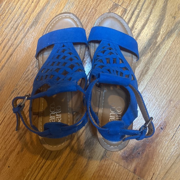 $10 CLEARANCE - Franco Sarto Electric Blue Espadrilles / Wedges in Size 6 - Picture 6 of 10